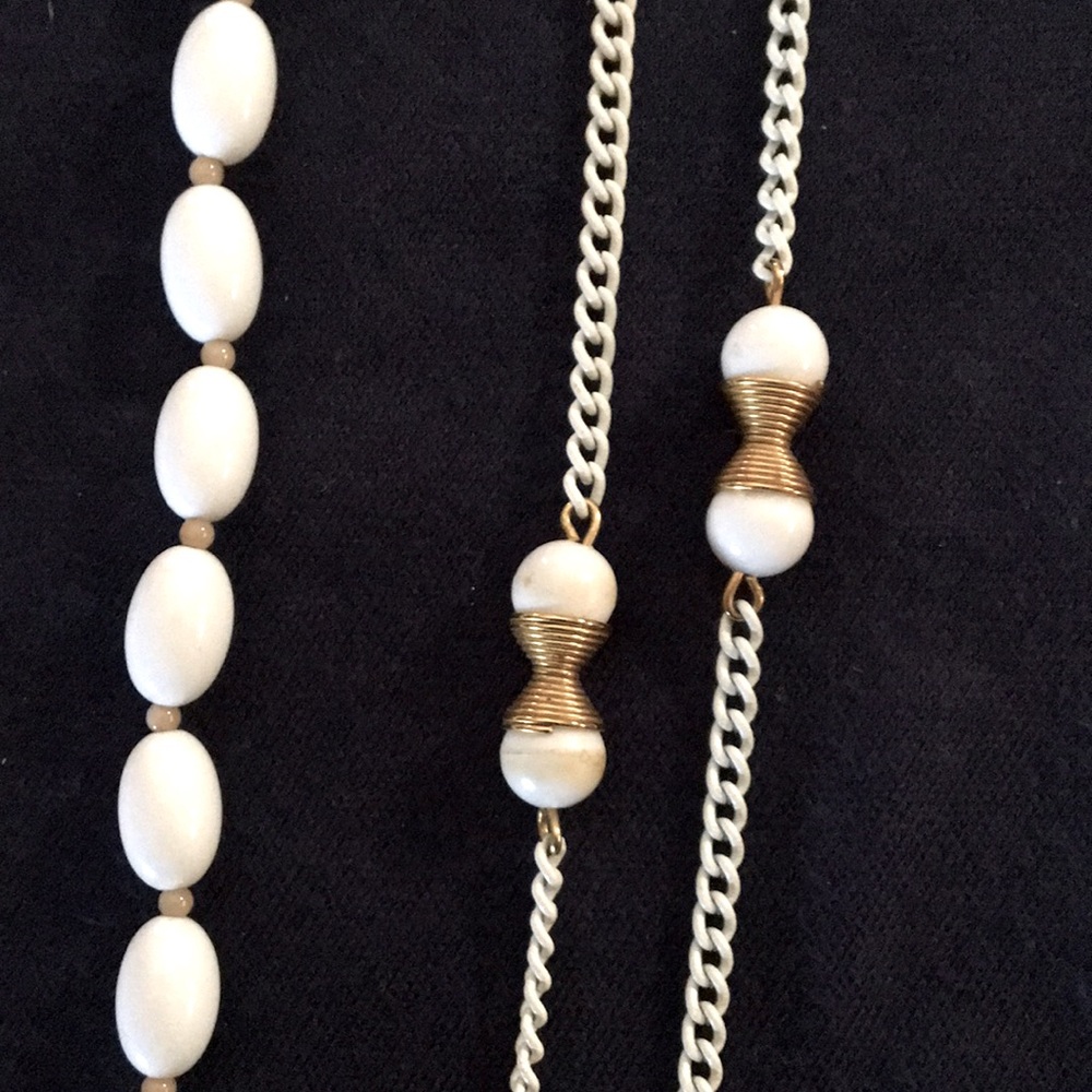 Vintage white necklaces